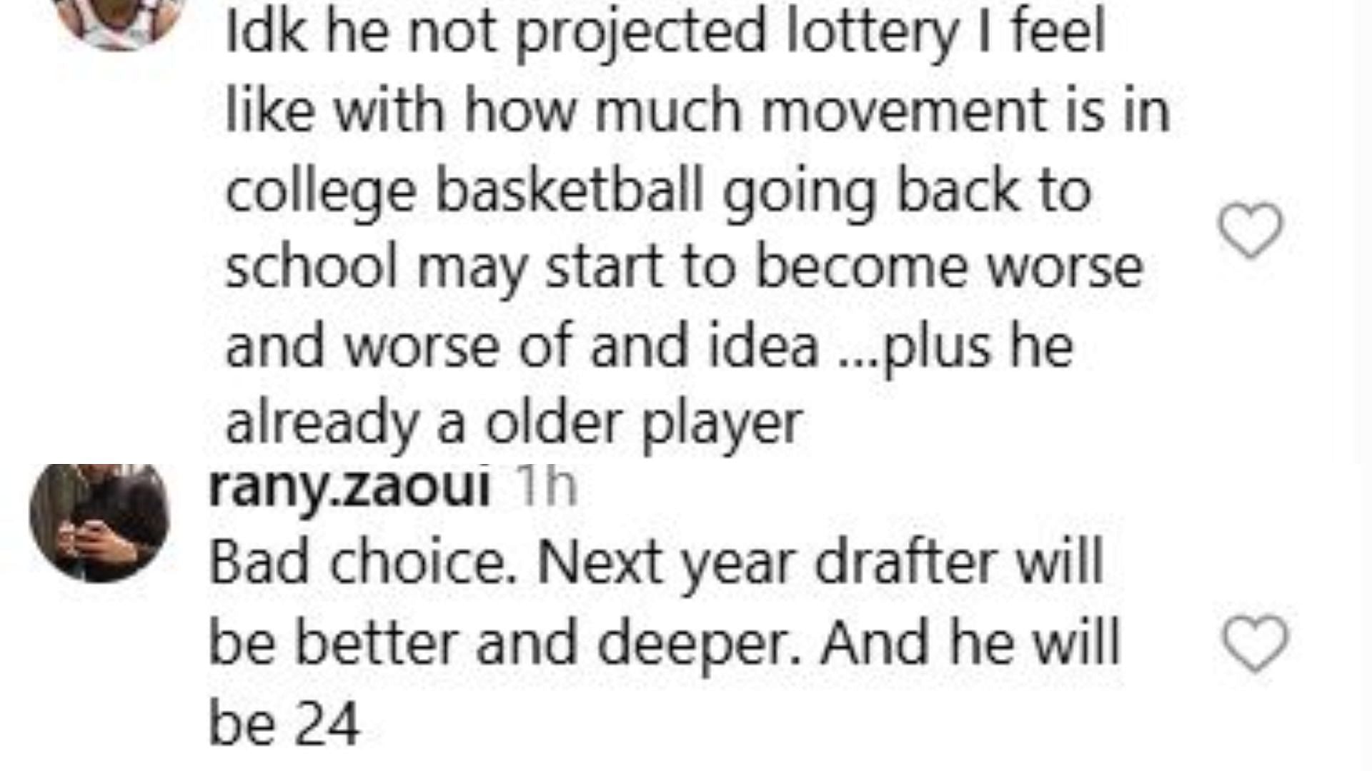 College hoops fans react as Yaxel Lendeborg returns to Michigan. Credit: IG/@draftexpress